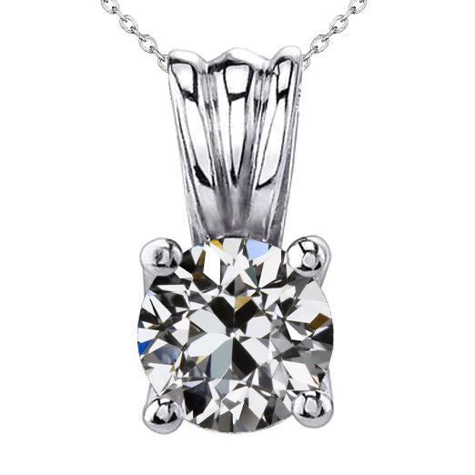 Diamond Drop Pendant 3-ct 14K White Gold – main view