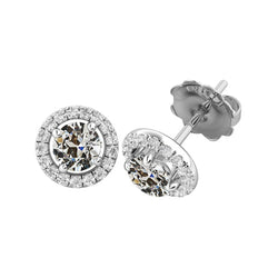 Real Brilliant Diamond Drop Earrings – 14K White Gold 1 ct