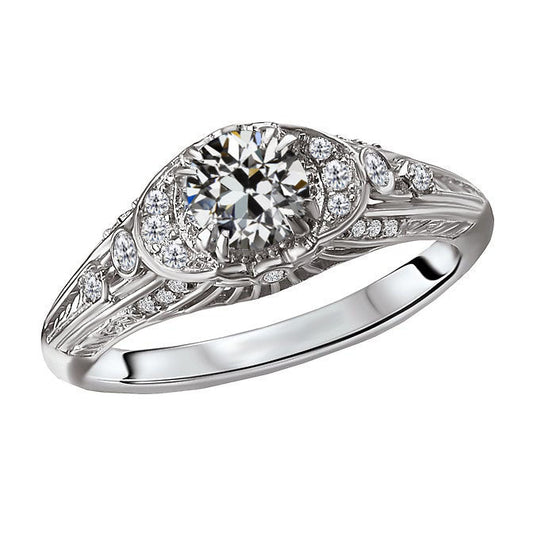 Bridal Ring 14K White Gold with Brilliant Diamond – main view