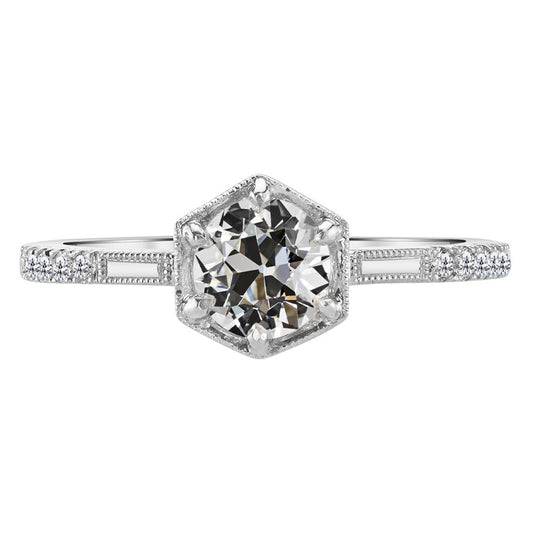 Brilliant Fine Diamond Solitaire Ring with Accents 3 ct – main view