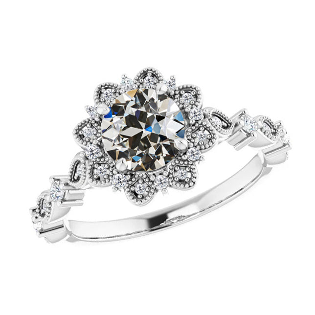 Luxurious Solitaire Ring with Accents 1 ct – main view