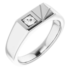 14 Karat White Gold Diamond Single Stone Ring – 1-ct Old Mine Cut