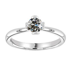 Old Mine Cut Solitaire Engagement Ring – Diamond 1 ct 14 Karat