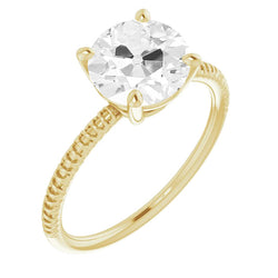 14K Yellow Gold Single Stone Ring with Brilliant Diamond – 2.50