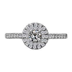 Handmade Halo Engagement Ring – Fine Diamond 2.50 ct