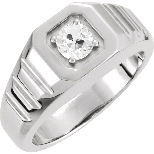 Refined Fine Diamond Solitaire Ring 2 ct – main view