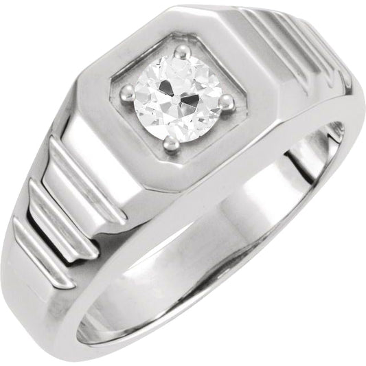 Refined Fine Diamond Solitaire Ring 2 ct – main view
