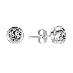 Bespoke Bezel Set Fine Diamond Drop Earrings – 1 ct 14 Karat
