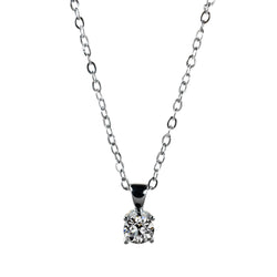 Fine Diamond Pendant Necklace 1 ct G/VS1 – 14K White Gold