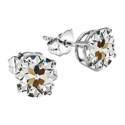 Earth-Mined Old Mine Cut Fine Diamond Drop Earrings – 6 ct in