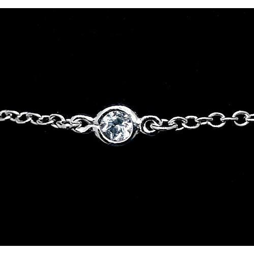 Round Genuine Diamond Bracelet 1.50 Carats F Vs1 Women Jewelry New