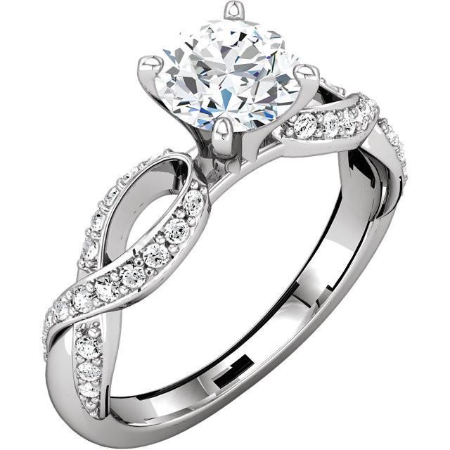 Round Genuine Diamond Engagement Anniversary Ring 1.95 Carat Jewelry WG 14K