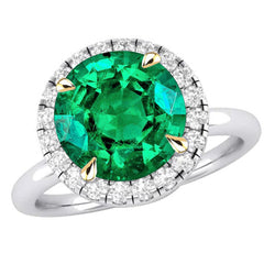 Handcrafted Colombian Emerald Precious Stone Ring 4 ct from