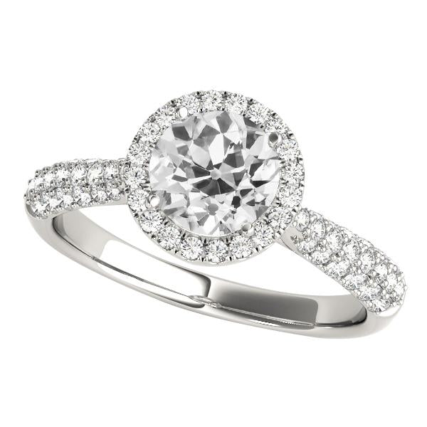 Round Halo Anniversary Ring Old Miner Natural Diamond Pave Set 4.50 Carats - Halo Ring-harrychadent.ca