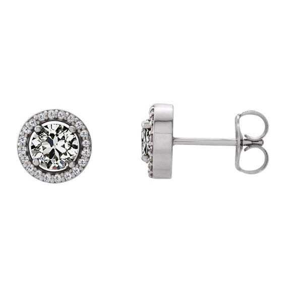 Authentic Fine Diamond Stud Earrings – main view
