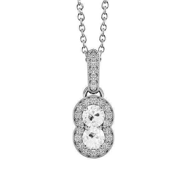 Pendant Necklace 14K White Gold with Brilliant Diamond – main view