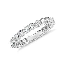 Round Ladies Real Diamond Wedding Band Jewelry 2.30 Ct. 14K White Gold