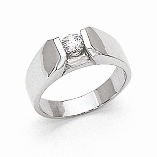 Round Natural Diamond 0.50 Carats Solitaire Ring White Gold 14K