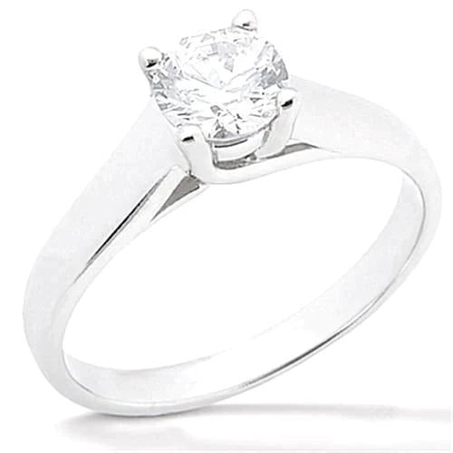 Round Natural Diamond Jewelry Solitaire Ring