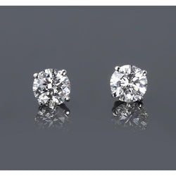 Round Natural Diamond Stud Earring 1.50 Carats