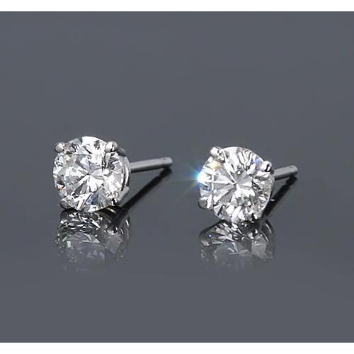 Round Natural Diamond Stud Earring 1.50 Carats