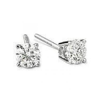 Round Natural Diamond Studs Earring 3 Ct. White Gold Jewelry