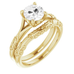 Luxurious Engagement Ring with Antique Brilliant Diamond – 1.50