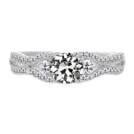 Luxurious Fine Diamond Accent Solitaire Ring 2.50 ct – main view
