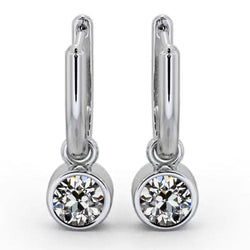Shimmering Fine Diamond Stud Earrings 1 ct – 14K White Gold |