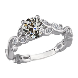 14K White Gold Anniversary Ring with Diamond – 2 ct