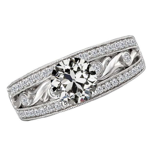 Anniversary Ring 14K White Gold with Diamond – main view