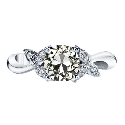 Natural Fine Diamond Engagement Ring – main view
