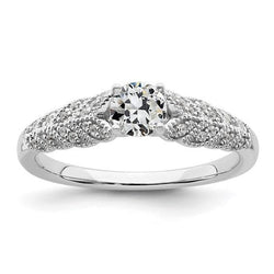 Round Old Cut Genuine Natural Earth Mined Diamond Ring Milgrain Prong Set Jewelry 2.50 Carats