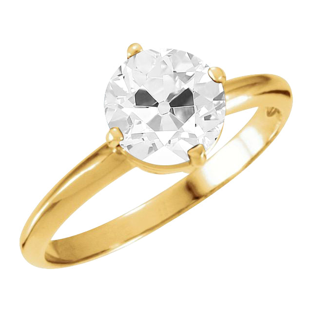 Authentic Brilliant Diamond Solitaire Engagement Ring – main view
