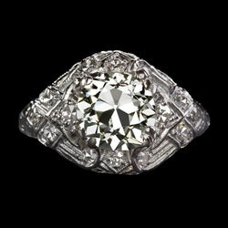 Round Old Cut Real Diamond Anniversary Ring Antique Style 4.25 Carats