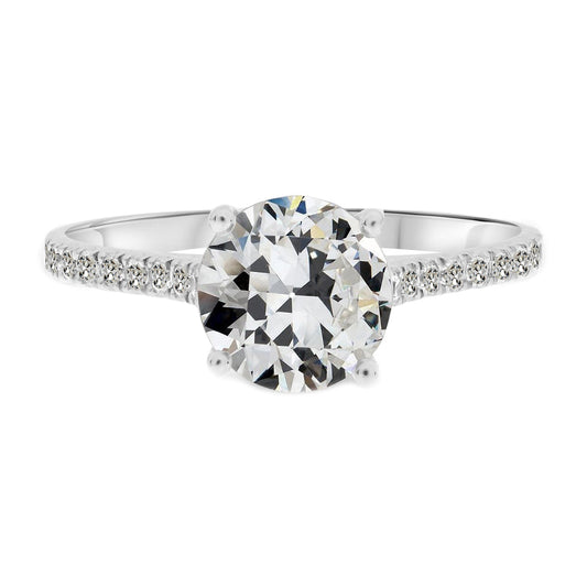 Artisan Fine Diamond Solitaire with Side Stones 3.50 ct – main view