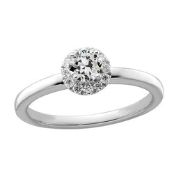 Round Old European Real Natural Earth Mined Diamond Halo Ring 2.25 Carats Women’s Jewelry