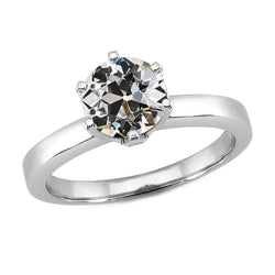 Brilliant Diamond Solitaire Engagement Ring – Antique European