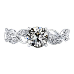 Handcrafted Anniversary Ring with Antique Cushion Diamond – 3 ct