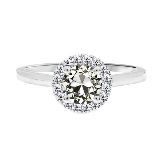 Earth-Mined Fine Diamond Halo Setting Ring – main view
