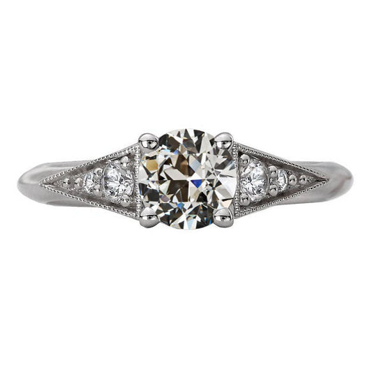 Genuine Diamond Bridal Ring 2 ct 14K White Gold – main view
