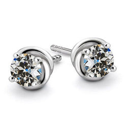 Antique Cushion Stud Earrings – Brilliant Diamond 1.50 ct 14K