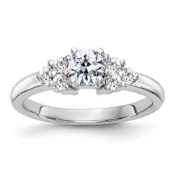 Round Old Mine Cut Genuine Diamond Wedding Ring 6 Carats White Gold Jewelry