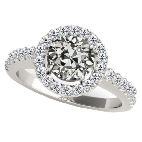 Custom Halo Engagement Ring 3 ct – main view