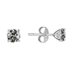 Radiant Drop Earrings with Old Mine Cut Brilliant Diamond – 1 ct