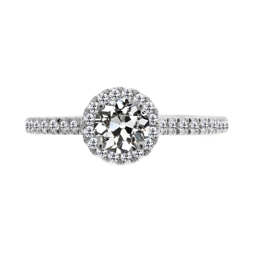 High-End Halo Engagement Ring 1.50 ct – main view