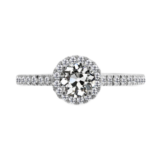 High-End Halo Engagement Ring 1.50 ct – main view