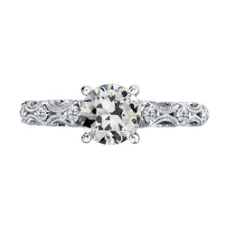 Luxurious Solitaire with Side Stones with Anniversary Ring
