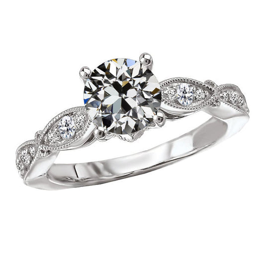 Exquisite Fine Diamond Accent Solitaire Ring 2.50 ct – main view