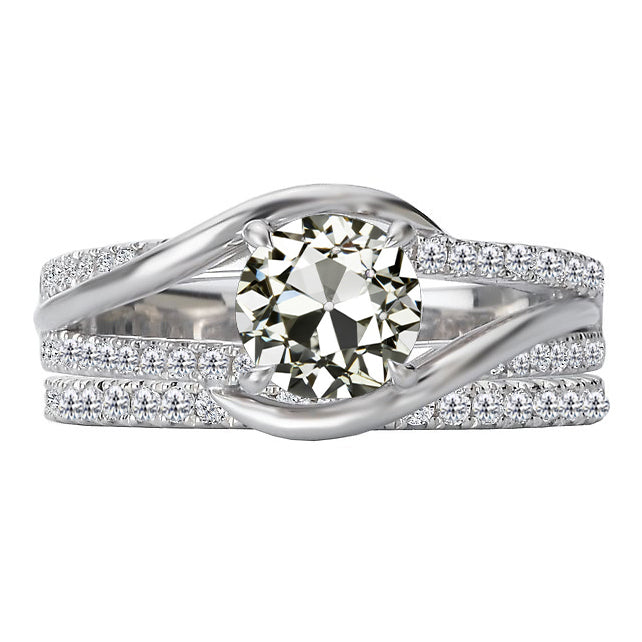 Bridal Ring 14K White Gold with Brilliant Diamond – main view